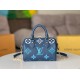 LOUIS VUITTON Empreinte Monogram Giant Speedy Bandouliere 20 Degrade Blue