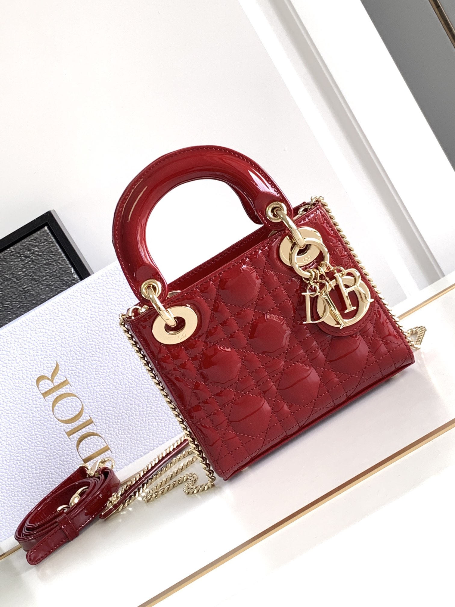 CHRISTIAN DIOR Mini Lady Bag Red CHRISTIAN DIOR Mini Lady Bag Red
