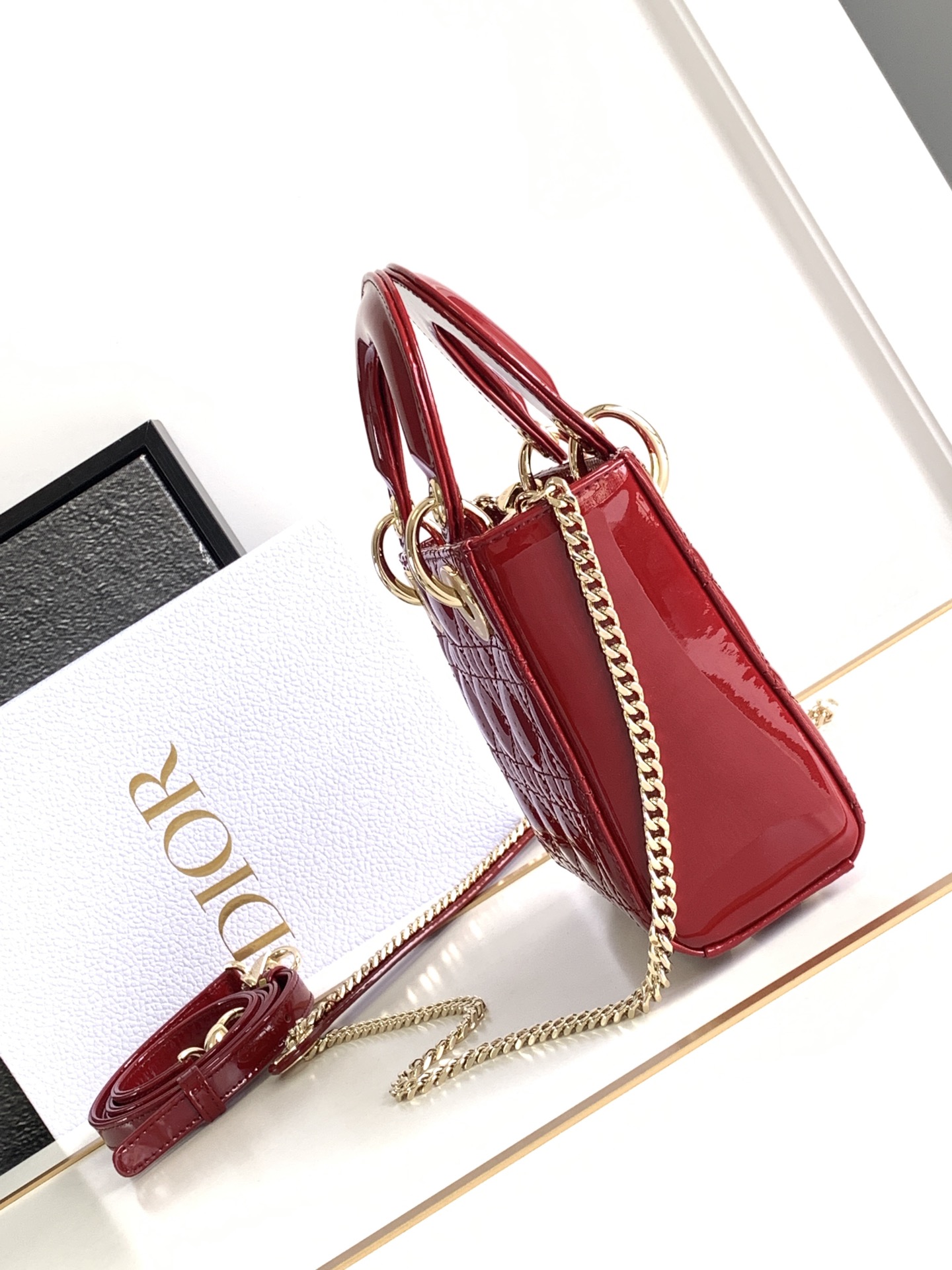 CHRISTIAN DIOR Mini Lady Bag Red CHRISTIAN DIOR Mini Lady Bag Red