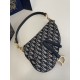 Saddle Bag with Strap Blue Dior Oblique Jacquard Saddle Bag with Strap Blue Dior Oblique Jacquard