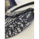 Saddle Bag with Strap Blue Dior Oblique Jacquard Saddle Bag with Strap Blue Dior Oblique Jacquard