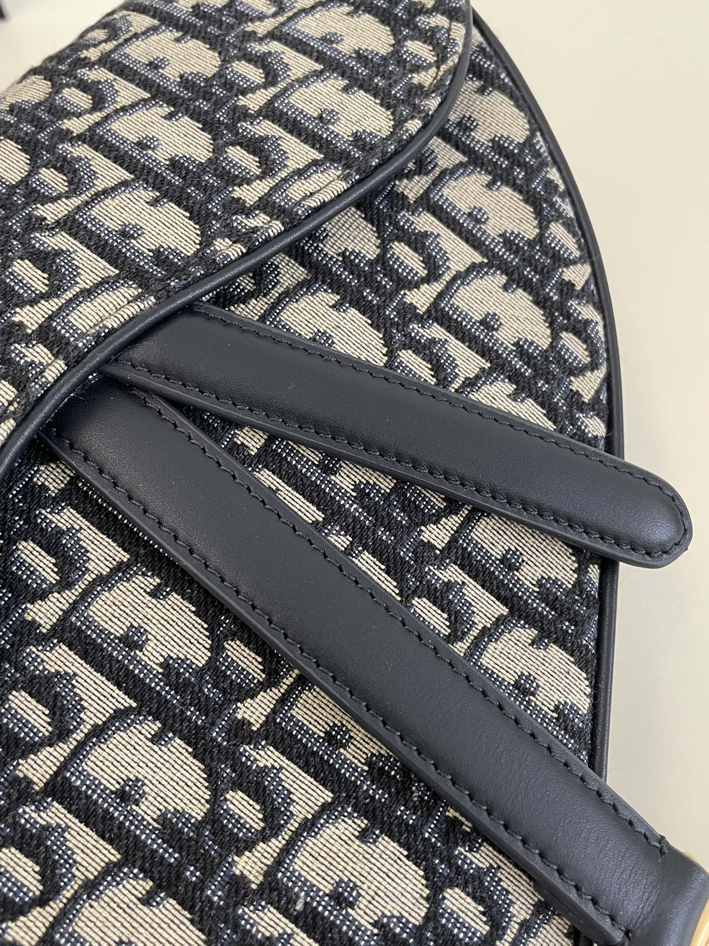 Saddle Bag with Strap Blue Dior Oblique Jacquard Saddle Bag with Strap Blue Dior Oblique Jacquard