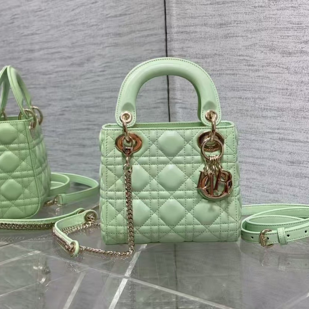 Mini Lady Dior My ABCDior Bag Light Mint Green Cannage Lambskin