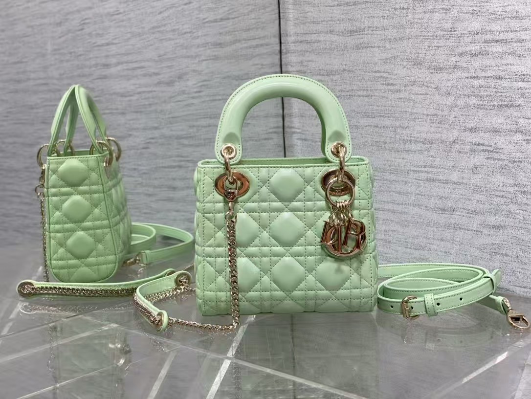 Mini Lady Dior My ABCDior Bag Light Mint Green Cannage Lambskin