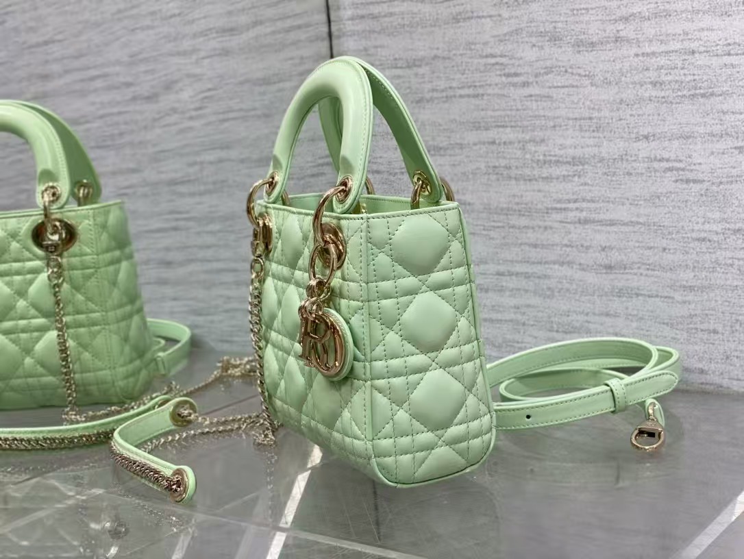 Mini Lady Dior My ABCDior Bag Light Mint Green Cannage Lambskin