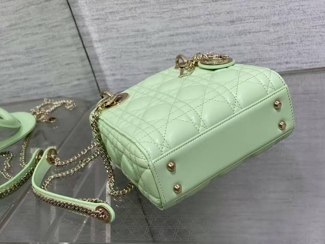 Mini Lady Dior My ABCDior Bag Light Mint Green Cannage Lambskin