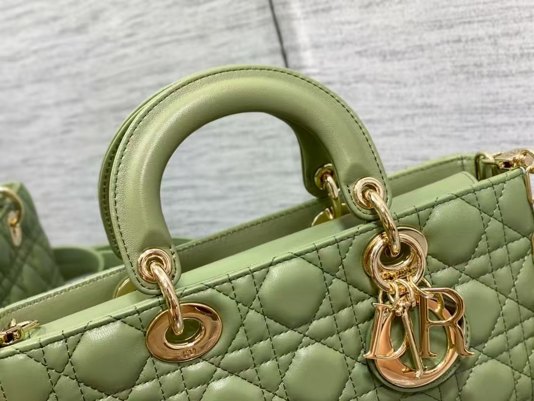 DIOR Medium Lady D-Joy Bag Green