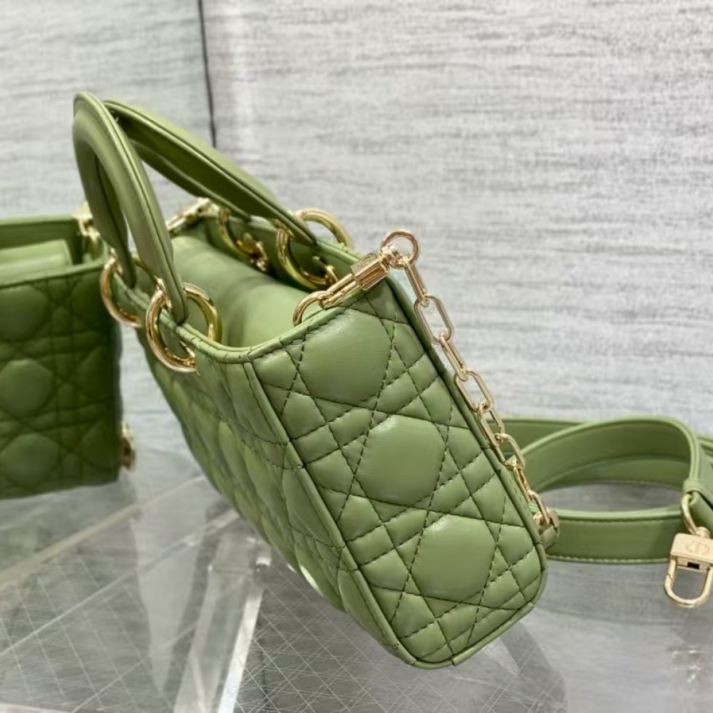 DIOR Medium Lady D-Joy Bag Green