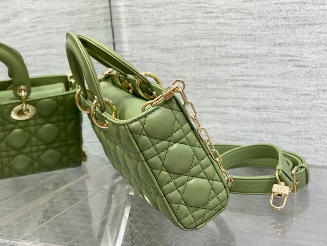 DIOR Medium Lady D-Joy Bag Green