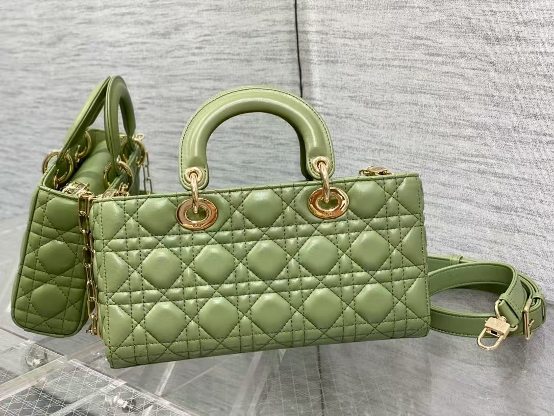 DIOR Medium Lady D-Joy Bag Green