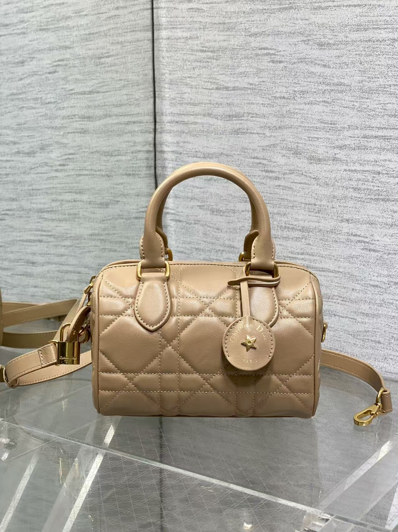 DIOR Groove 20 Bag Pale Blue Macrocannage Calfskin