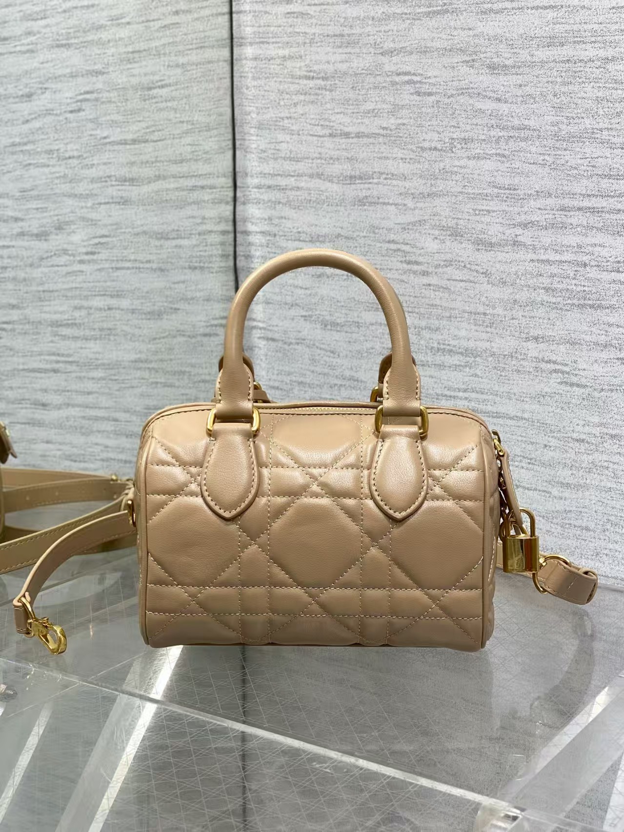 DIOR Groove 20 Bag Pale Blue Macrocannage Calfskin