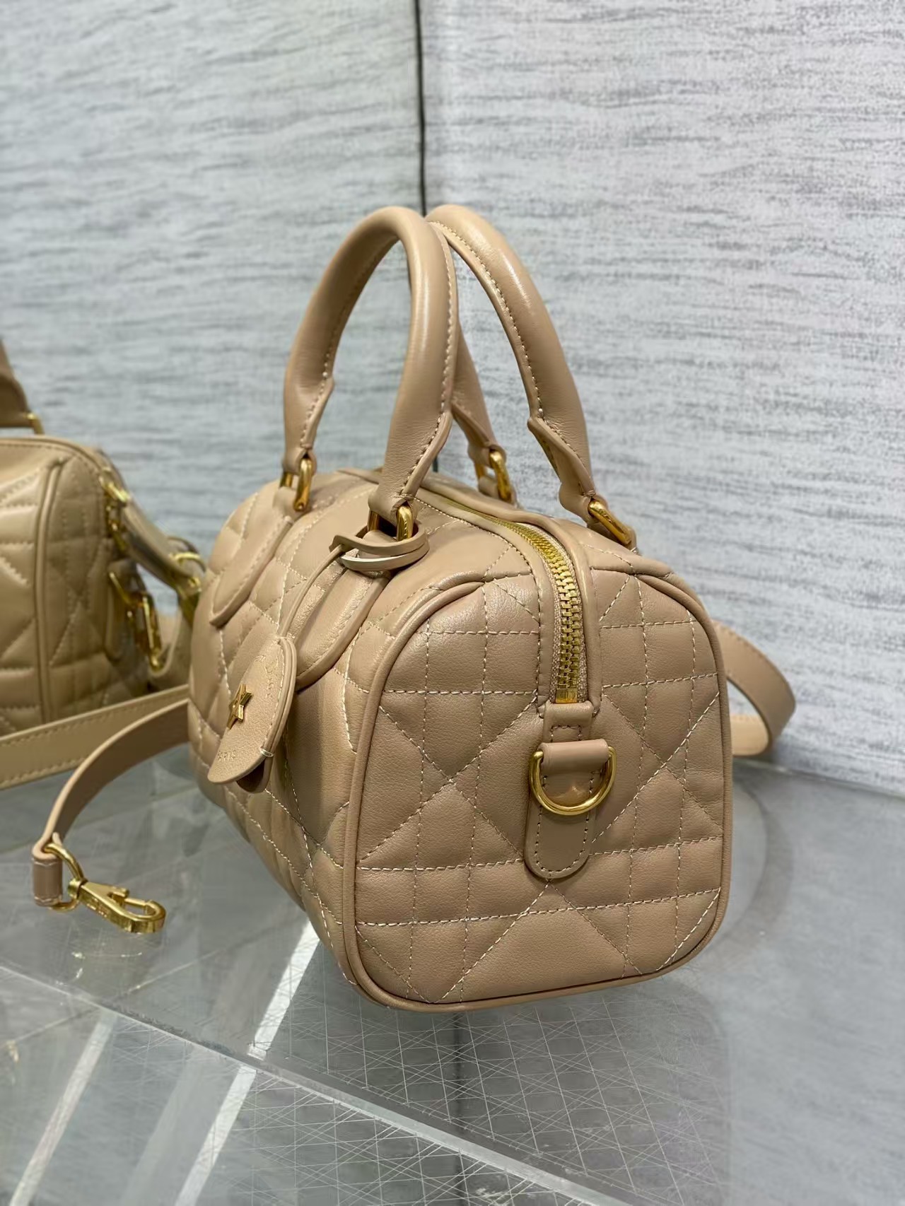 DIOR Groove 20 Bag Pale Blue Macrocannage Calfskin