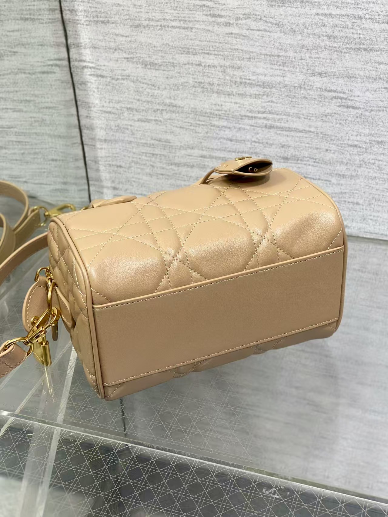 DIOR Groove 20 Bag Pale Blue Macrocannage Calfskin