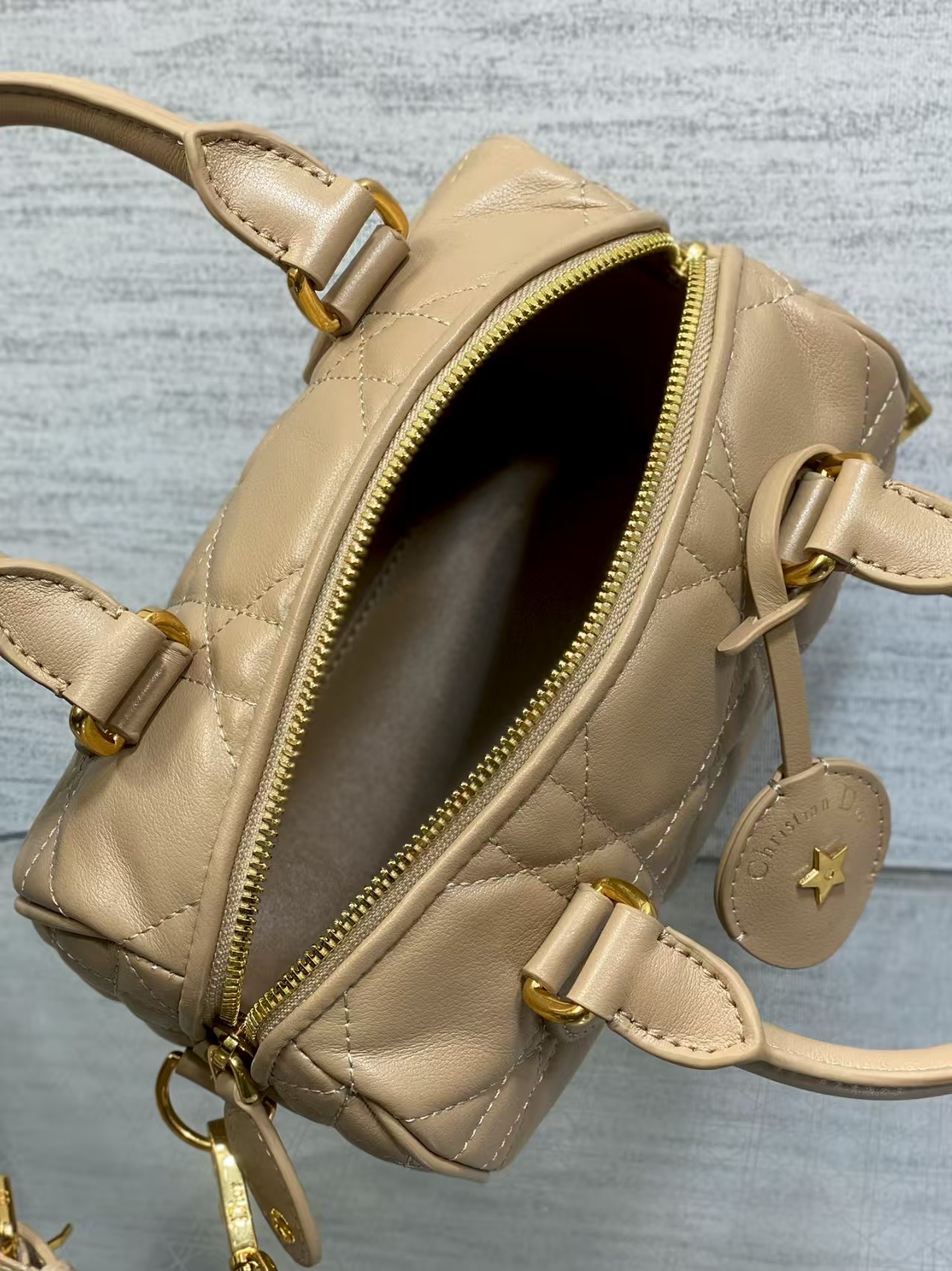 DIOR Groove 20 Bag Pale Blue Macrocannage Calfskin