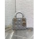 Mini Lady Dior Grey Lambskin Bag