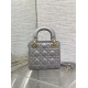 Mini Lady Dior Grey Lambskin Bag