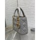 Mini Lady Dior Grey Lambskin Bag