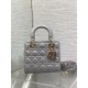 Dior Lady Dior Grey Lambskin 20cm