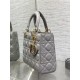 Dior Lady Dior Grey Lambskin 20cm