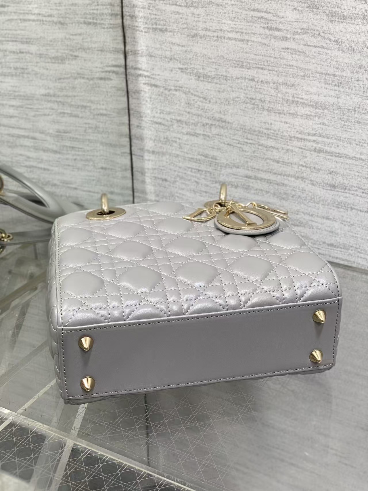 Dior Lady Dior Grey Lambskin 20cm