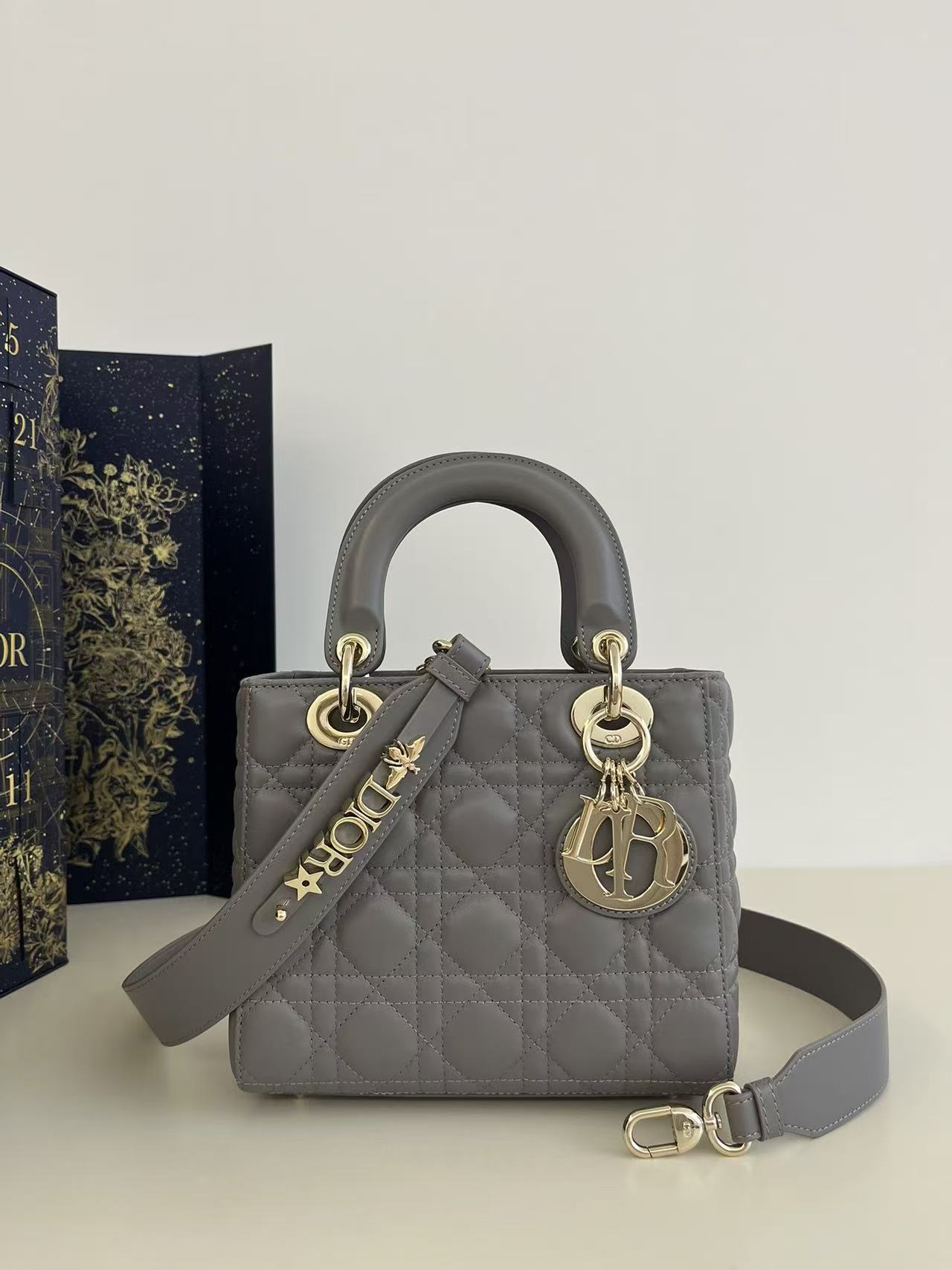 Dior Lady Bag Medium Iron Grey