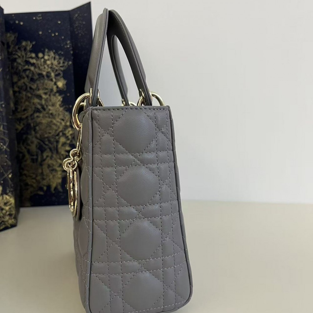 Dior Lady Bag Medium Iron Grey