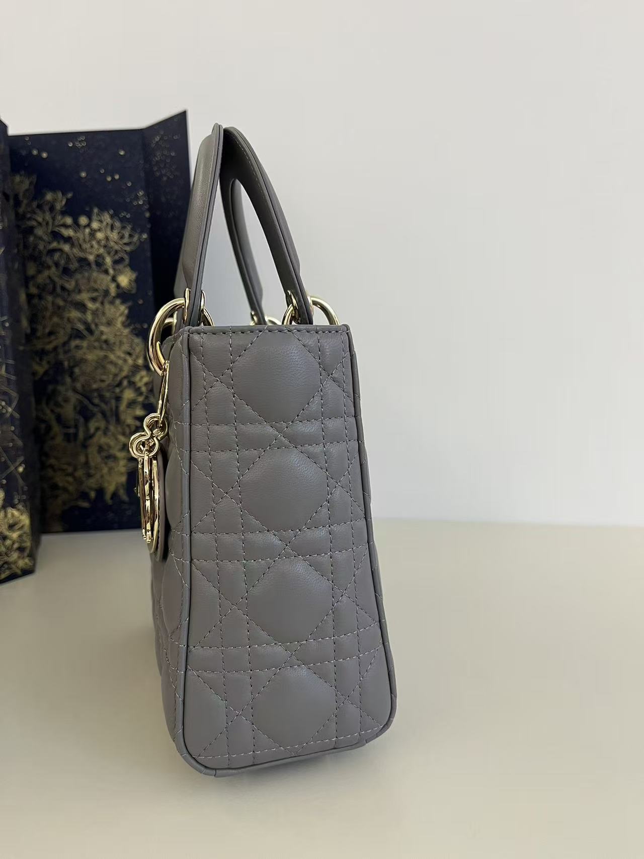 Dior Lady Bag Medium Iron Grey