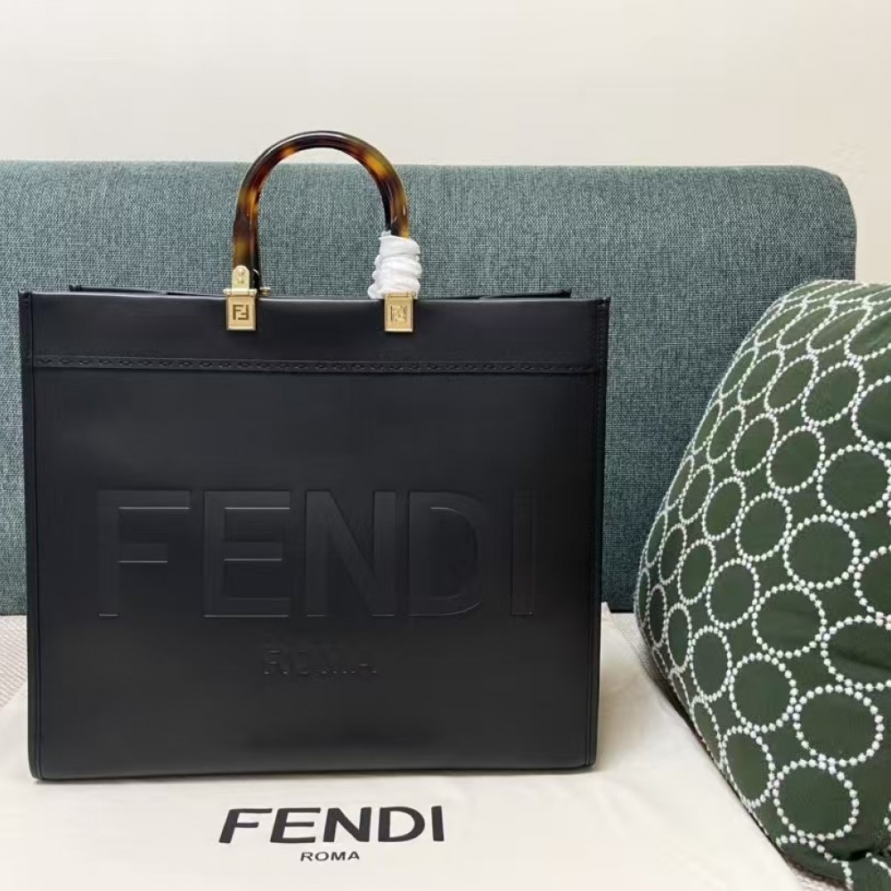 Fendi Sunshine Large Leather Black