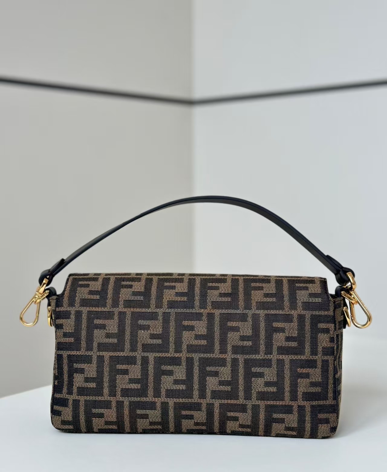 Fendi Brown FF Zucca Medium Two Way Baguette Bag Fendi Brown FF Zucca Medium Two Way Baguette Bag