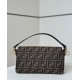 Fendi Brown FF Zucca Medium Two Way Baguette Bag Fendi Brown FF Zucca Medium Two Way Baguette Bag