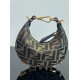 Fendigraphy Mini Brown FF jacquard fabric mini bag