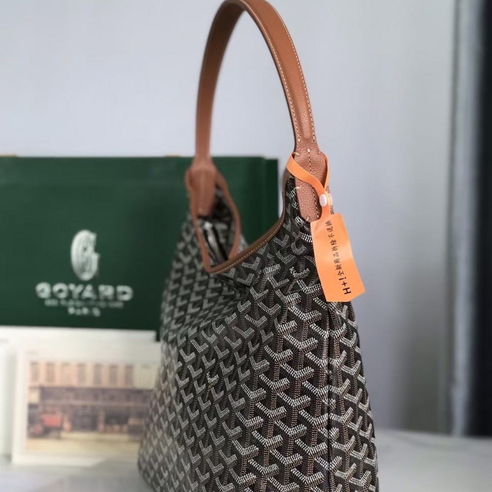 Goyard  Goyardine Boheme Hobo Black Gold
