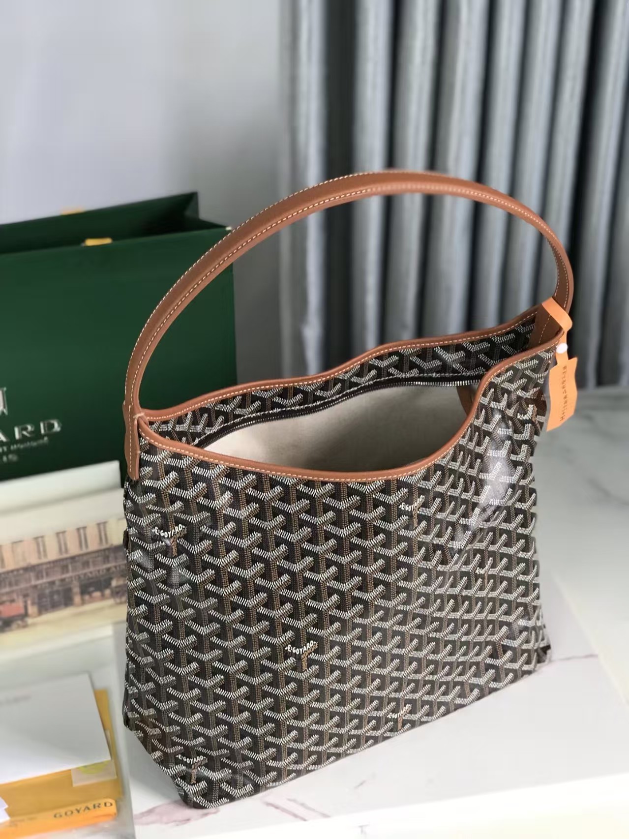 Goyard  Goyardine Boheme Hobo Black Gold