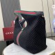 Gucci Giglio large tote bag indark blue GG suede