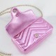 GUCCI Marmont small shoulder bag in bright pink lame leather