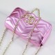 GUCCI Marmont small shoulder bag in bright pink lame leather