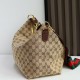 Gucci Brera medium crossbody bag Variation sand and brown GG canvas