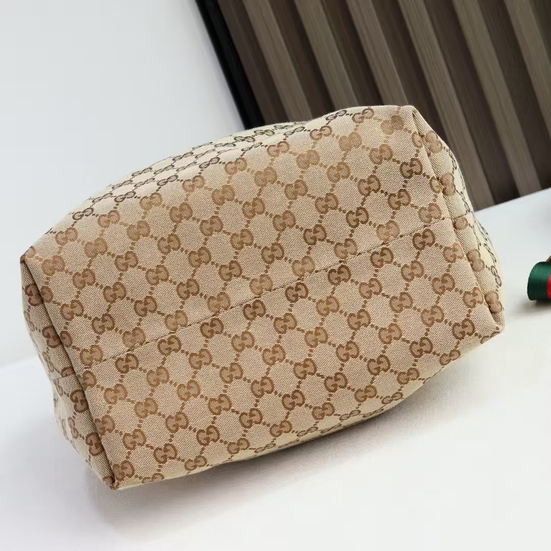 Gucci Brera medium crossbody bag Variation sand and brown GG canvas