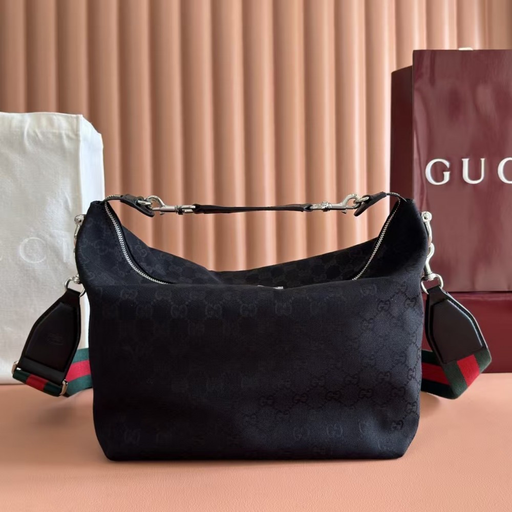 Gucci Brera medium crossbody bag Variation Black GG canvas