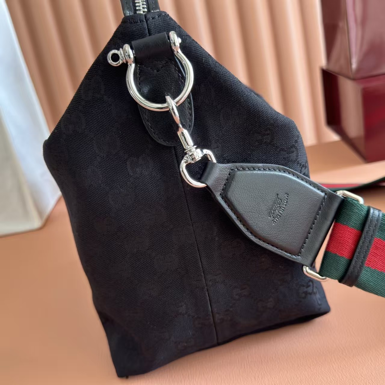 Gucci Brera medium crossbody bag Variation Black GG canvas