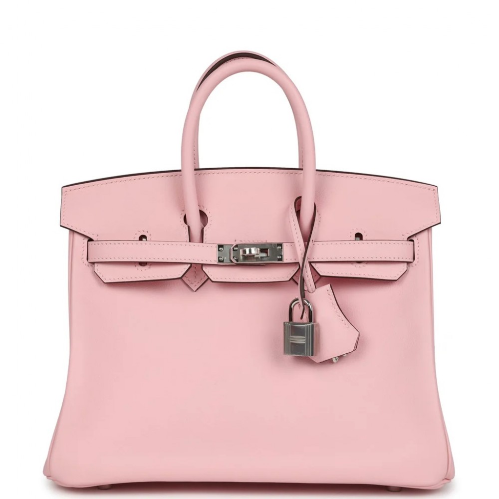 Hermès Birkin 25 Rose Sakura Swift Palladium Hardware