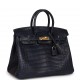 Hermès Birkin 25 Bleu Indigo Matte Alligator Gold Hardware Hermès Birkin 25 Bleu Indigo Matte Alligator Gold Hardware