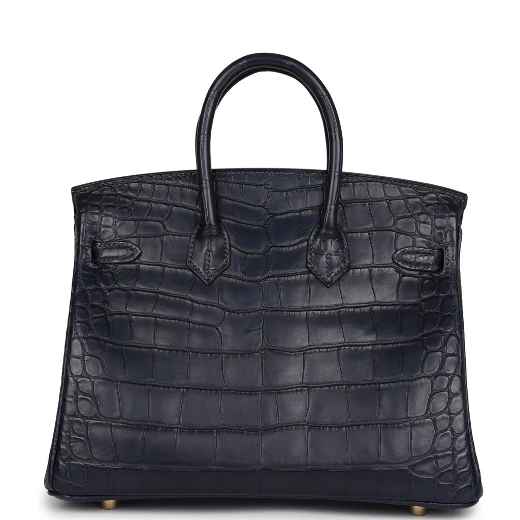 Hermès Birkin 25 Bleu Indigo Matte Alligator Gold Hardware Hermès Birkin 25 Bleu Indigo Matte Alligator Gold Hardware