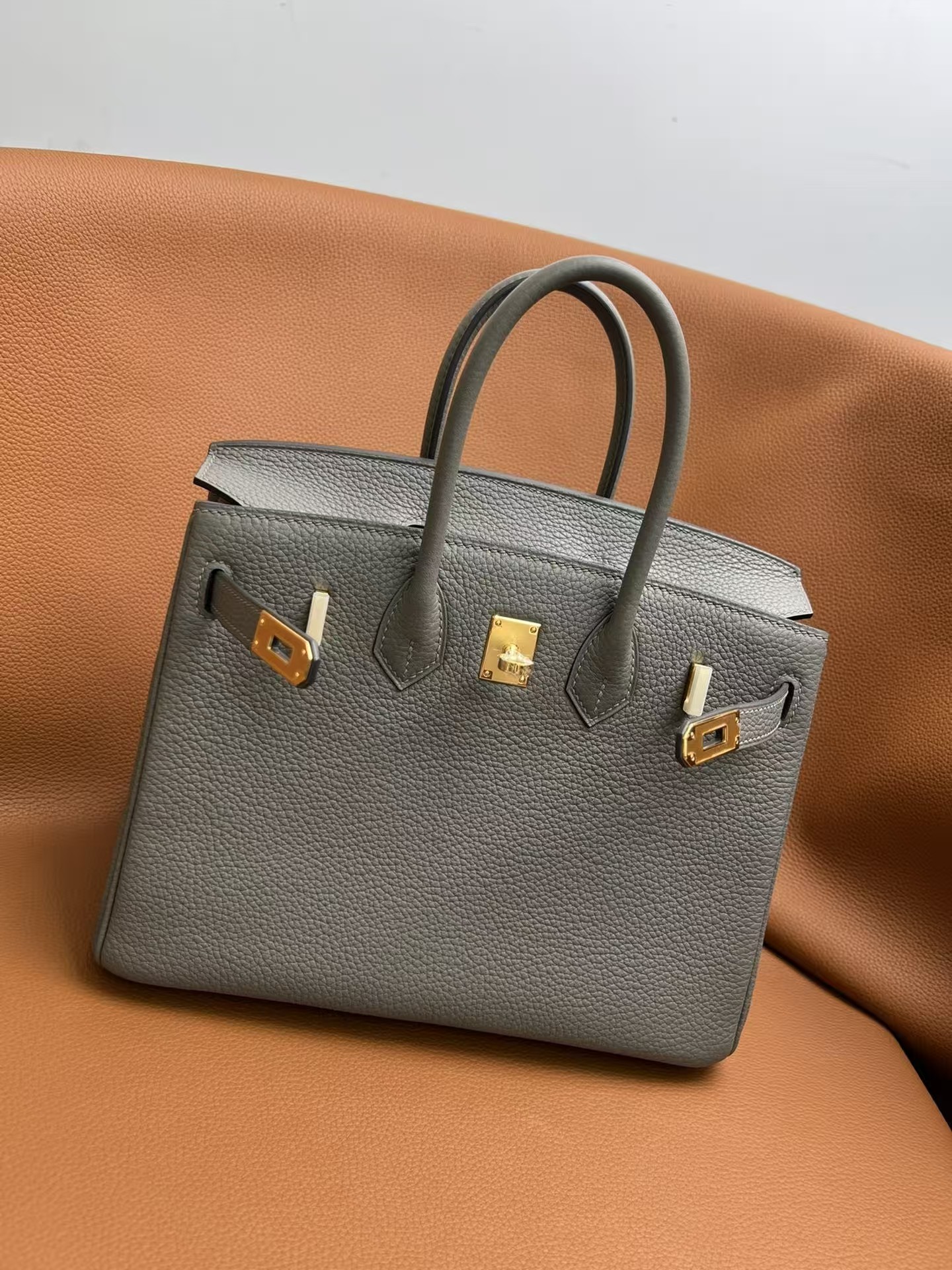Hermès Birkin 25 Chai Togo Gold Hardware Pewter Gray Hermès Birkin 25 Chai Togo Gold Hardware Pewter Gray