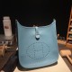 Hermes  Taurillon Clemence Evelyne III GM Blue Jean