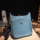 Hermes  Taurillon Clemence Evelyne III GM Blue Jean