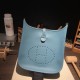 Hermes  Taurillon Clemence Evelyne III GM Blue Jean