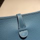 Hermes  Taurillon Clemence Evelyne III GM Blue Jean