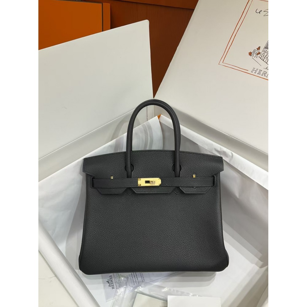 Hermès Birkin 25 Chai Togo Gold Hardware Black